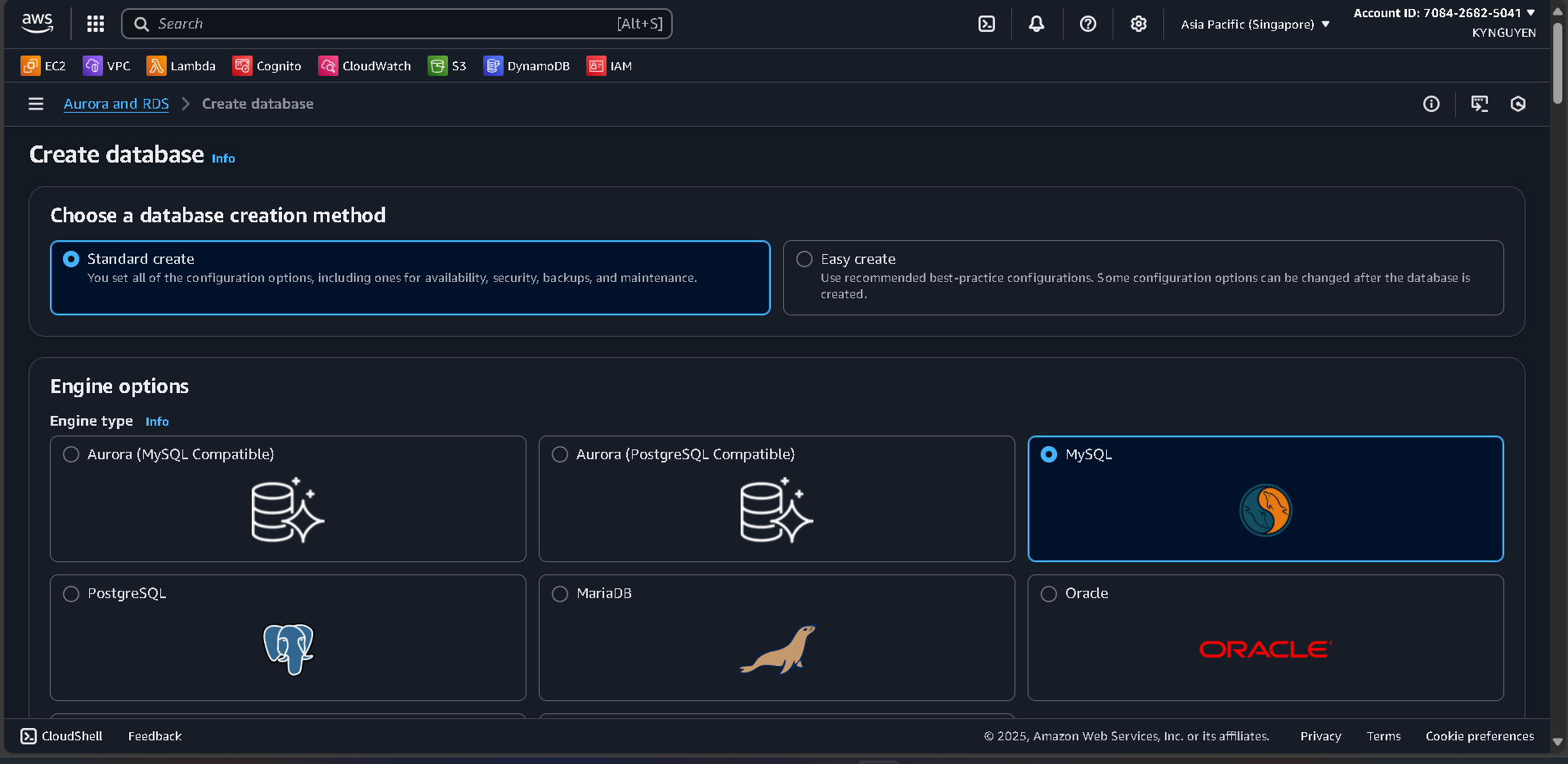 Create Database Security Group