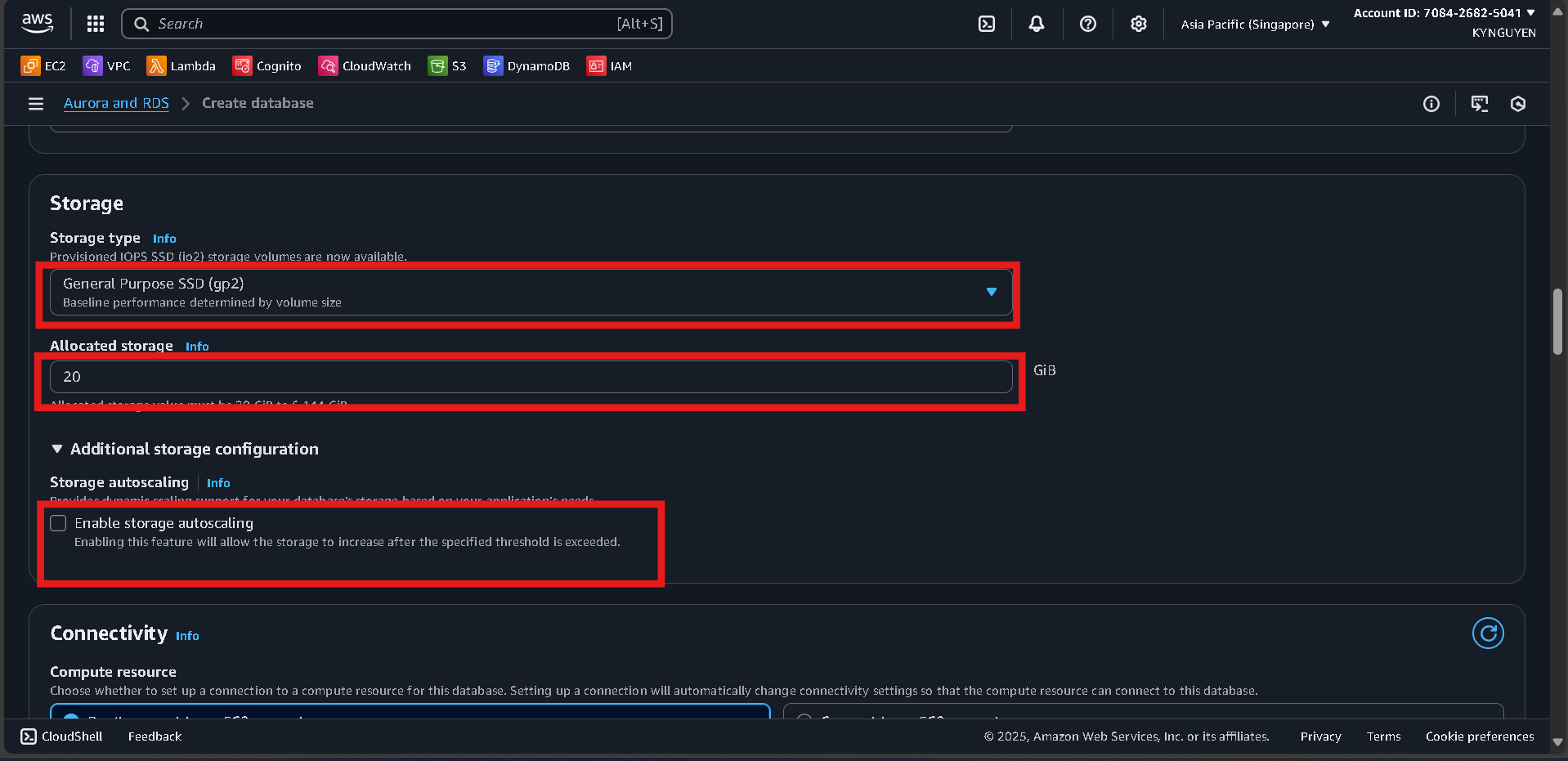Create Database Security Group