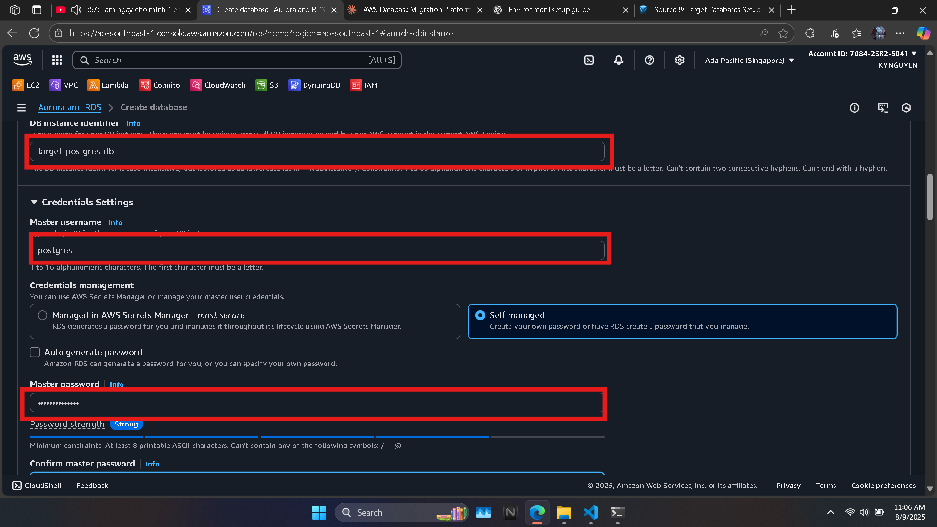 Create Database Security Group