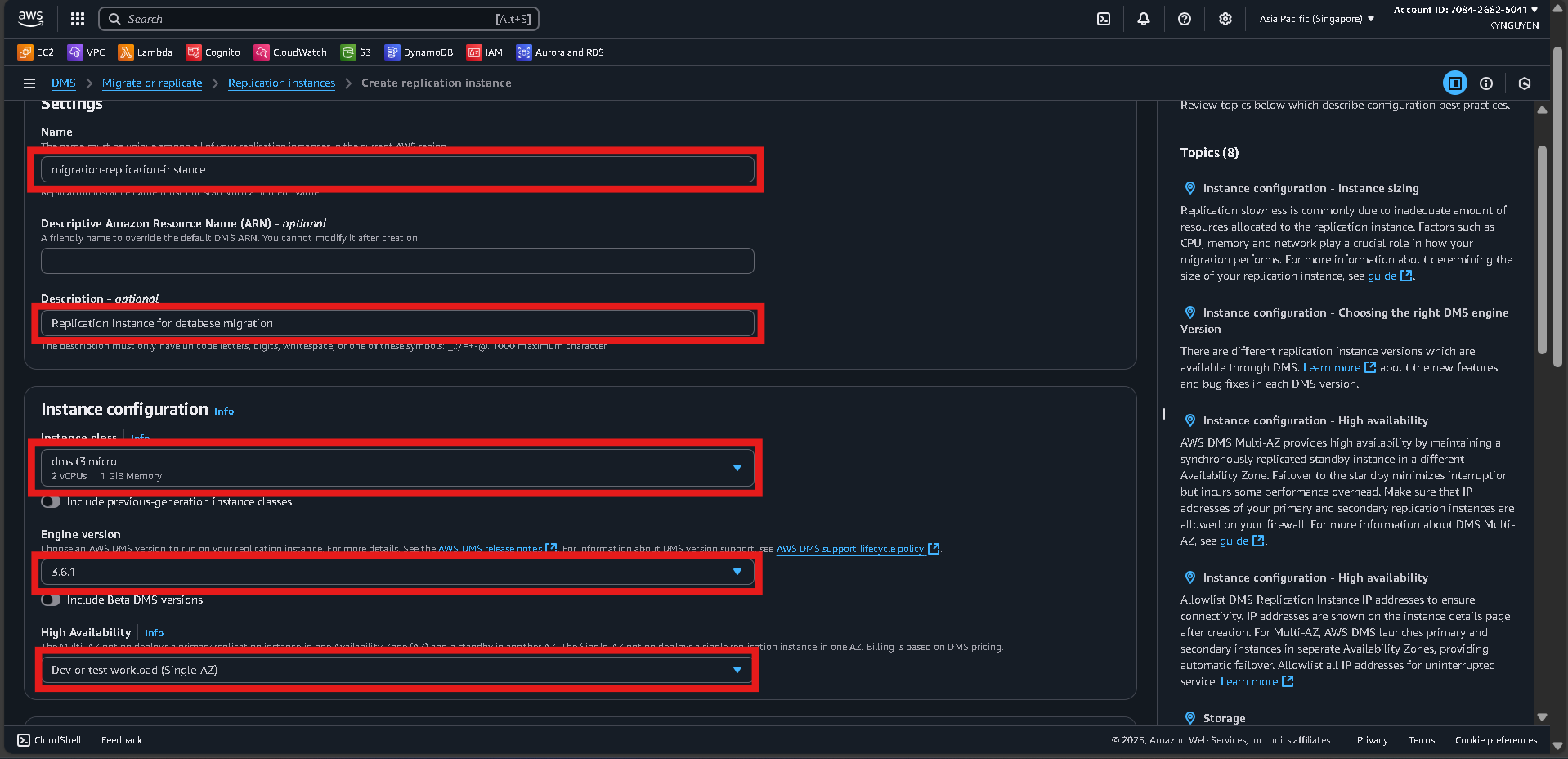Create Database Security Group