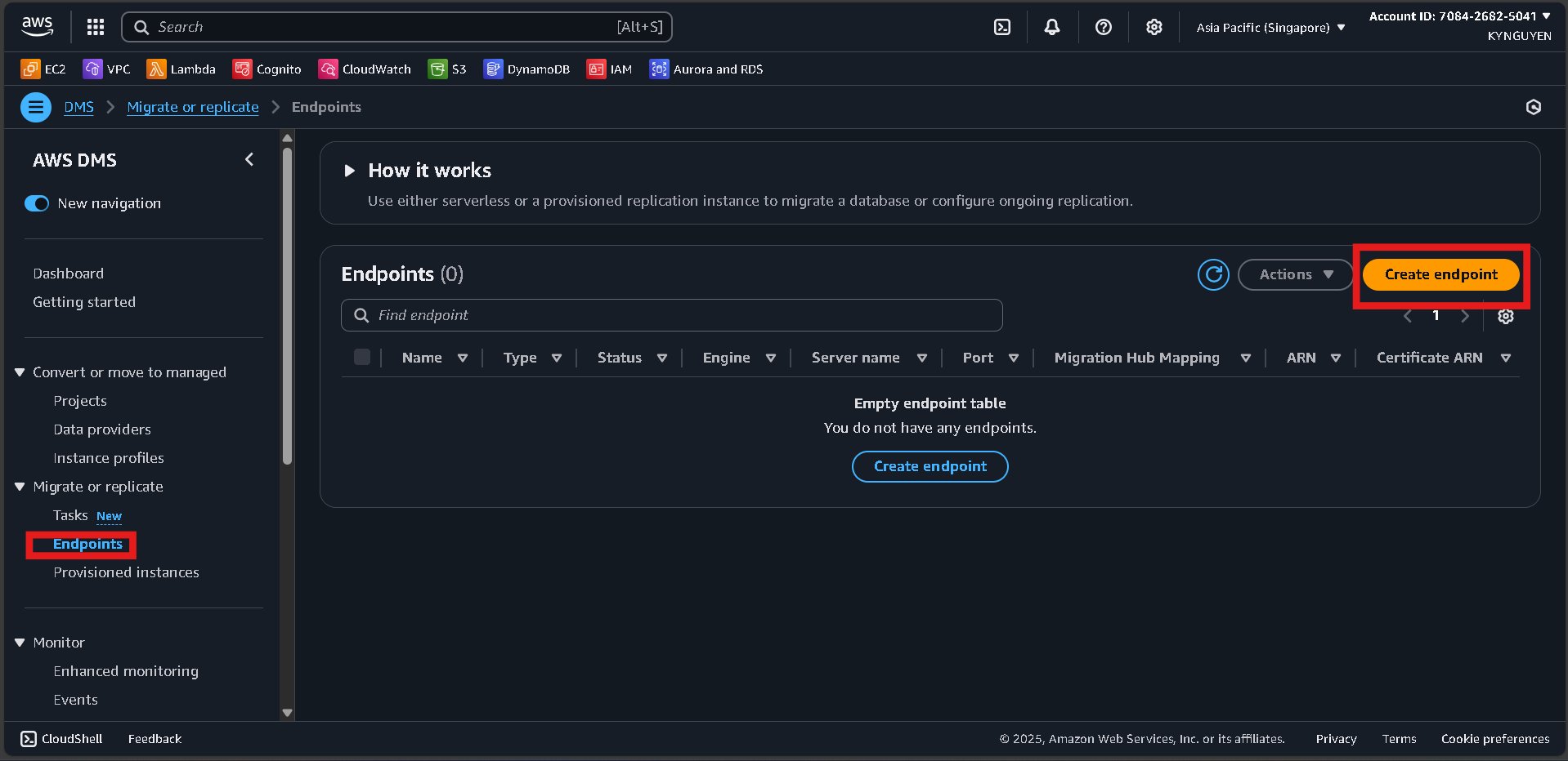 Create Database Security Group
