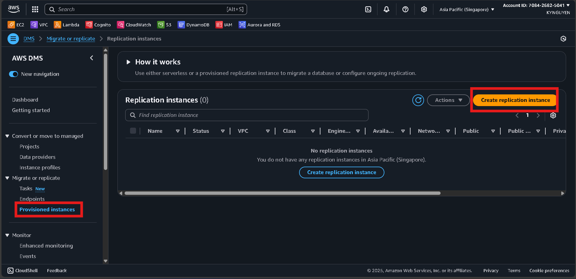 Create Database Security Group