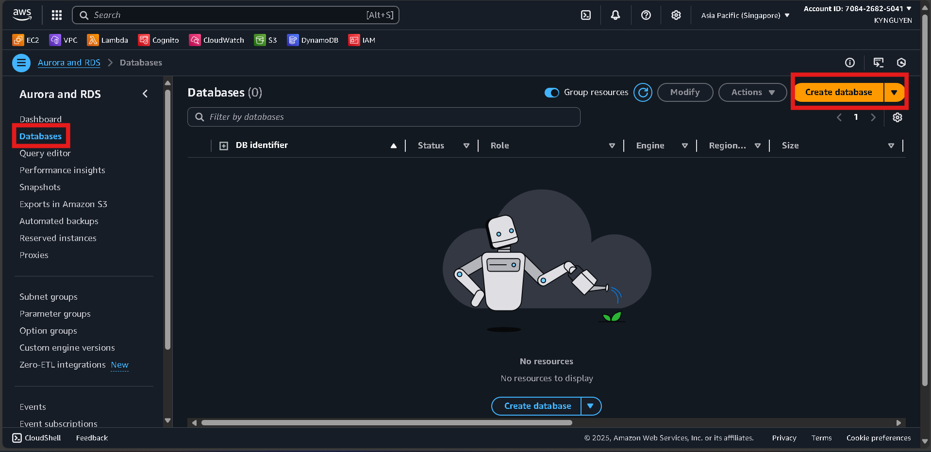 Create Database Security Group
