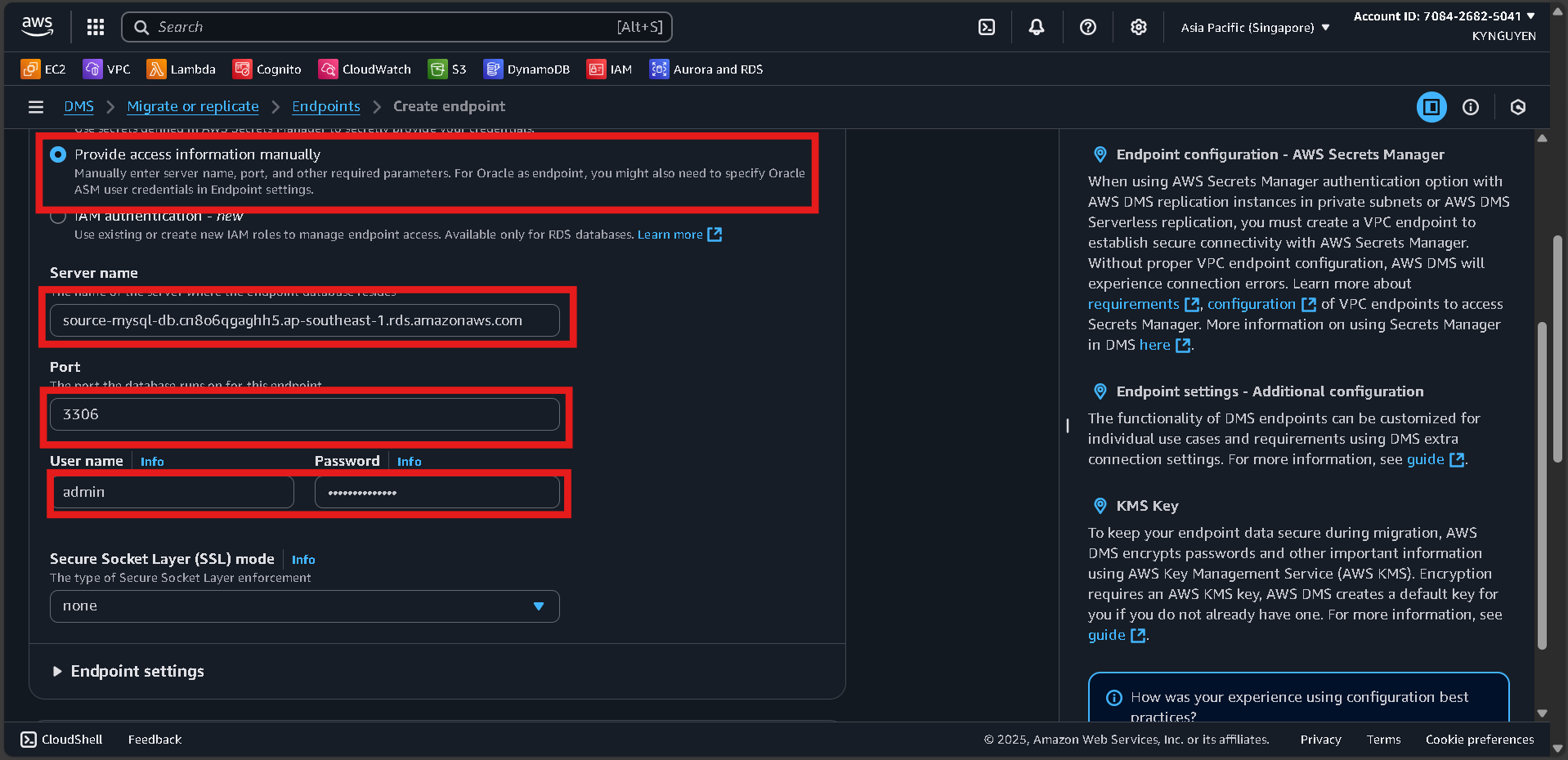 Create Database Security Group